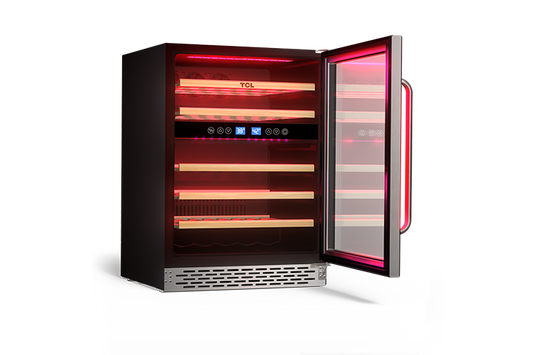 TCL 46 Bottles Dual Temperature Zones Free Standing Wine Cooler - TRW46B8AS