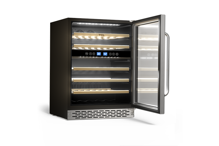 TCL 46 Bottles Dual Temperature Zones Free Standing Wine Cooler - TRW46B8AS