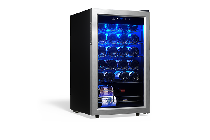 TCL 24 Bottles Single Temperature Zone Free Standing Wine Cooler - TRW24F6AS