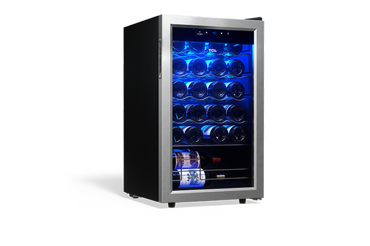 TCL 24 Bottles Single Temperature Zone Free Standing Wine Cooler - TRW24F6AS