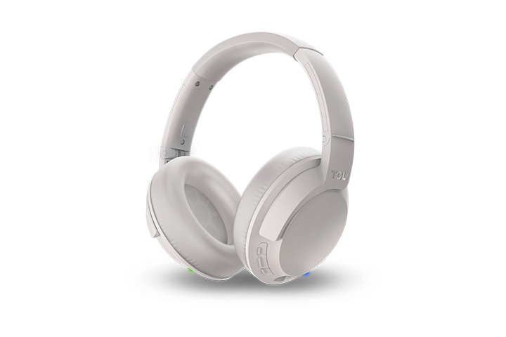 TCL Cement Gray On-Ear Noise Cancelling Hi-Res Wireless Headphones with Built-in Mic - ELIT400NCWT