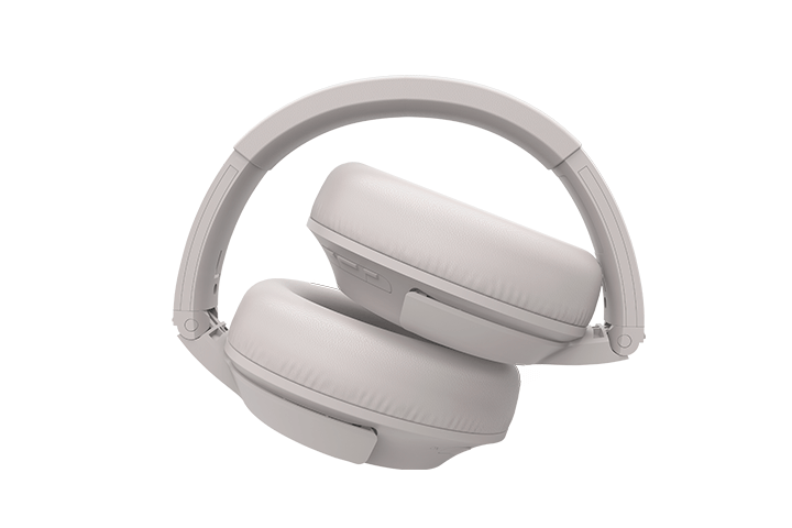 TCL Cement Gray On-Ear Noise Cancelling Hi-Res Wireless Headphones with Built-in Mic - ELIT400NCWT