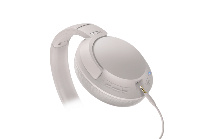 TCL Cement Gray On-Ear Noise Cancelling Hi-Res Wireless Headphones with Built-in Mic - ELIT400NCWT