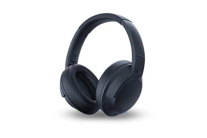 TCL Midnight Blue On-Ear Noise Cancelling Hi-Res Wireless Headphones with Built-in Mic - ELIT400NCBL