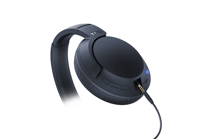TCL Midnight Blue On-Ear Sound Isolating Hi-Res Wireless Headphones with Built-in Mic - ELIT400BTBL
