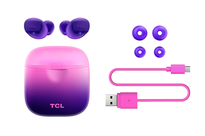 TCL Sunrise Purple True Wireless In-ear Bluetooth Headphones - SOCL500TWS
