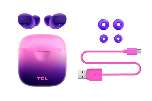 TCL Sunrise Purple True Wireless In-ear Bluetooth Headphones - SOCL500TWS