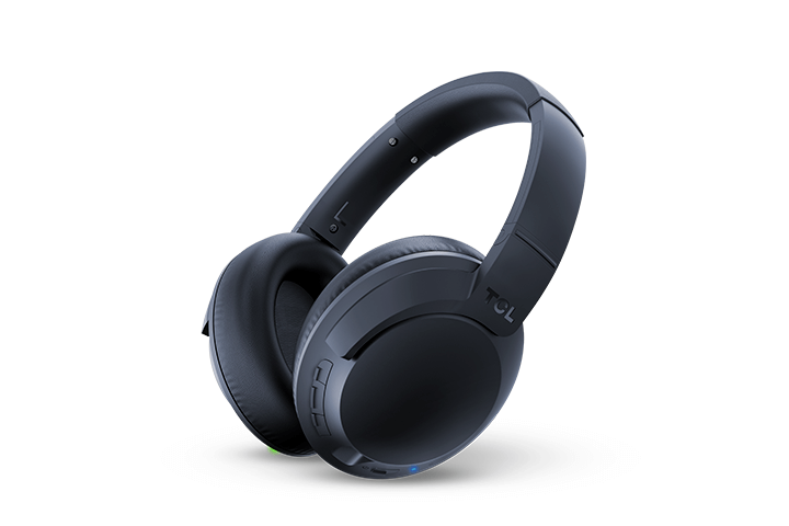 TCL Midnight Blue On-Ear Noise Cancelling Hi-Res Wireless Headphones with Built-in Mic - ELIT400NCBL