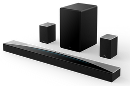 TCL Q85H Q Class 7.1.4 Channel Sound Bar with Dolby Atmos, Wireless Subwoofer, and Wireless Surround Speakers