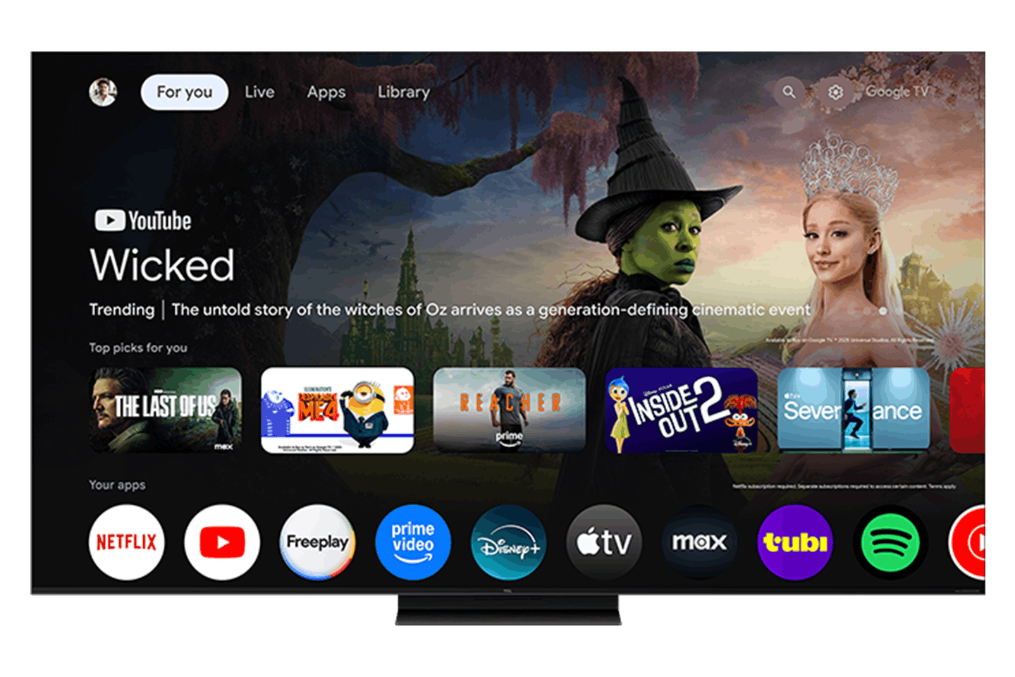 TCL 55" QM7L Series SQD-Mini LED 4K UHD HDR Smart TV with Google TV – 55QM7L