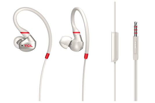TCL Crimson White In-ear Headphones with Mic - ACTV100WT