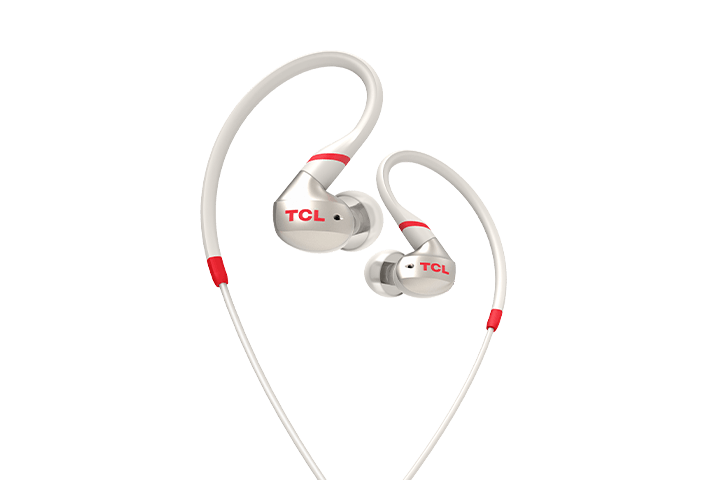 TCL Crimson White In-ear Headphones with Mic - ACTV100WT