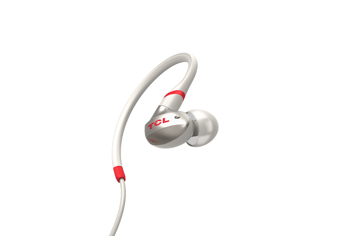 TCL Crimson White In-ear Headphones with Mic - ACTV100WT