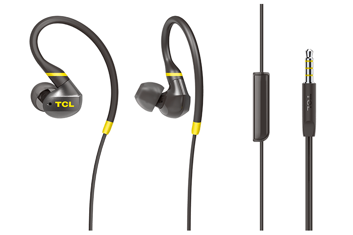 TCL Monza Black In-ear Headphones with Mic - ACTV100BK
