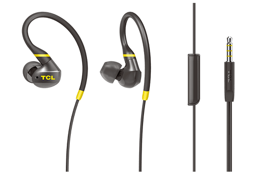TCL Monza Black In-ear Headphones with Mic - ACTV100BK