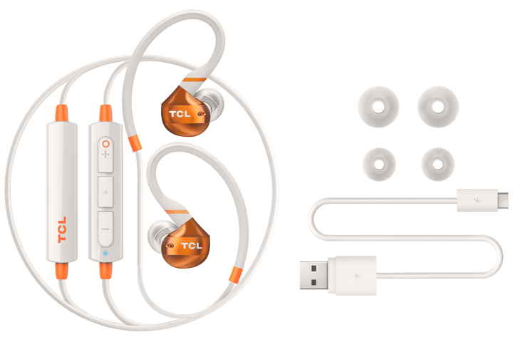 TCL White Wireless In-ear Bluetooth Headphones with Mic - ACTV200BTWT