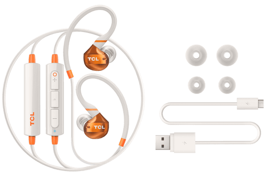 TCL White Wireless In-ear Bluetooth Headphones with Mic - ACTV200BTWT