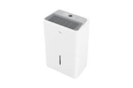 White TCL 25-pint dehumidifier, right-side view.