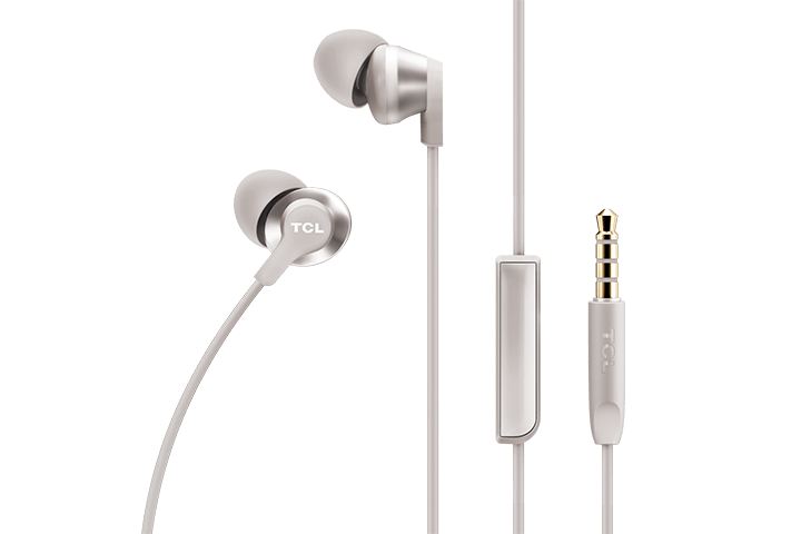 TCL Cement Gray In-ear Headphones with Mic - ELIT100WT