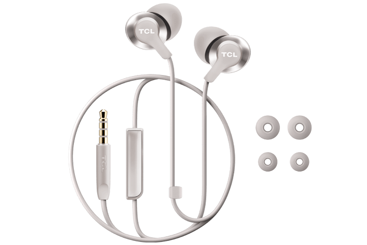 TCL Cement Gray In-ear Headphones with Mic - ELIT200WT