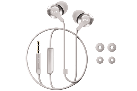 TCL Cement Gray In-ear Headphones with Mic - ELIT200WT
