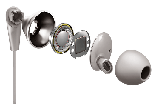 TCL Cement Gray In-ear Headphones with Mic - ELIT300WT