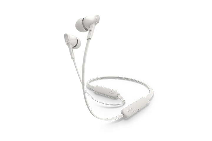 TCL Ash White Wireless In-ear Bluetooth Headphones with Mic - MTRO100BTWT
