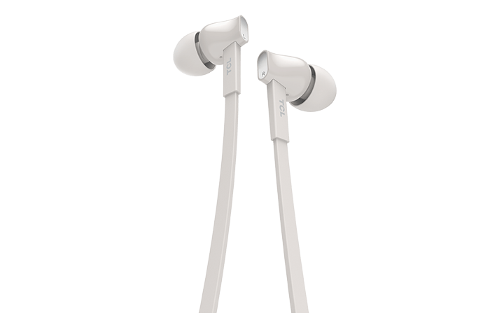 TCL Ash White In-ear Headphones with Mic - MTRO100WT