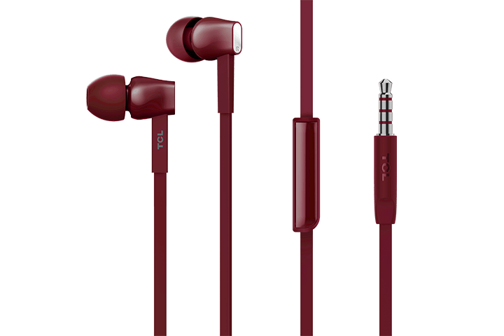 TCL Burgundy Crush In-ear Headphones with Mic - MTRO100RD