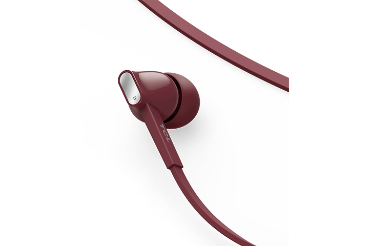 TCL Burgundy Crush In-ear Headphones with Mic - MTRO100RD