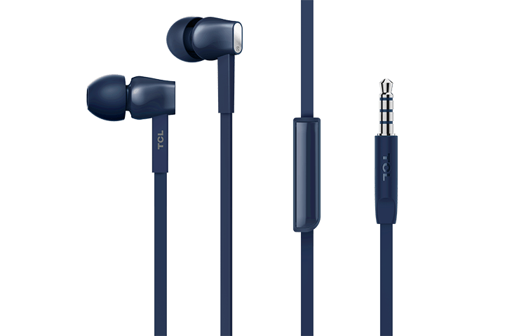 TCL Slate Blue In-ear Headphones with Mic - MTRO100BL