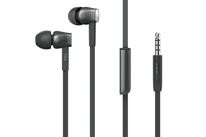 TCL Shadow Black In-ear Headphones with Mic - MTRO100BK