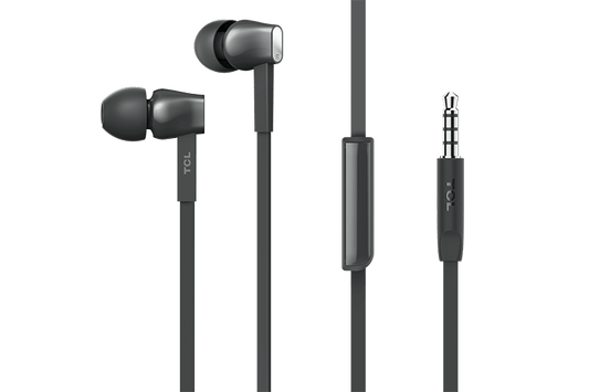 TCL Shadow Black In-ear Headphones with Mic - MTRO100BK