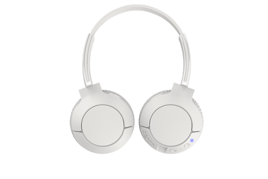 TCL Ash White Wireless On-ear Bluetooth Headphones with Mic - MTRO200BTWT