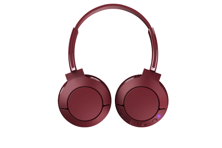 TCL Burgundy Crush Wireless On-ear Bluetooth Headphones with Mic - MTRO200BTRD