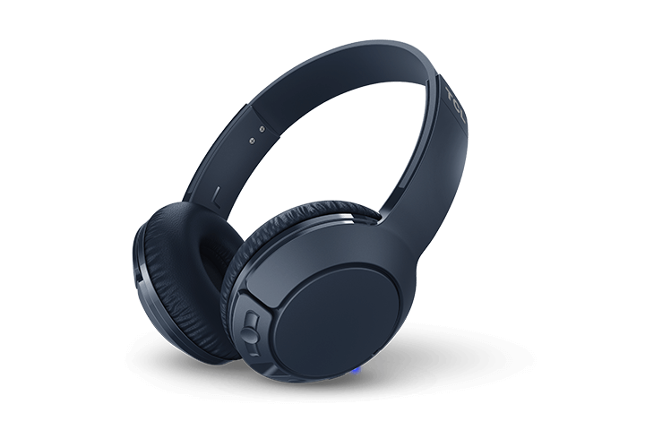 TCL Slate Blue Wireless On-ear Bluetooth Headphones with Mic - MTRO200BTBL
