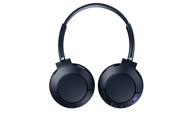 TCL Slate Blue Wireless On-ear Bluetooth Headphones with Mic - MTRO200BTBL