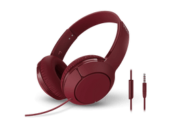 TCL Burgundy Crush On-ear Headphones with Mic - MTRO200RD