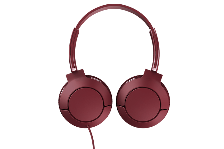 TCL Burgundy Crush On-ear Headphones with Mic - MTRO200RD