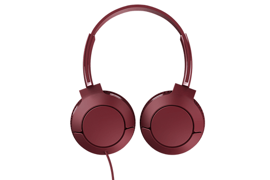 TCL Burgundy Crush On-ear Headphones with Mic - MTRO200RD