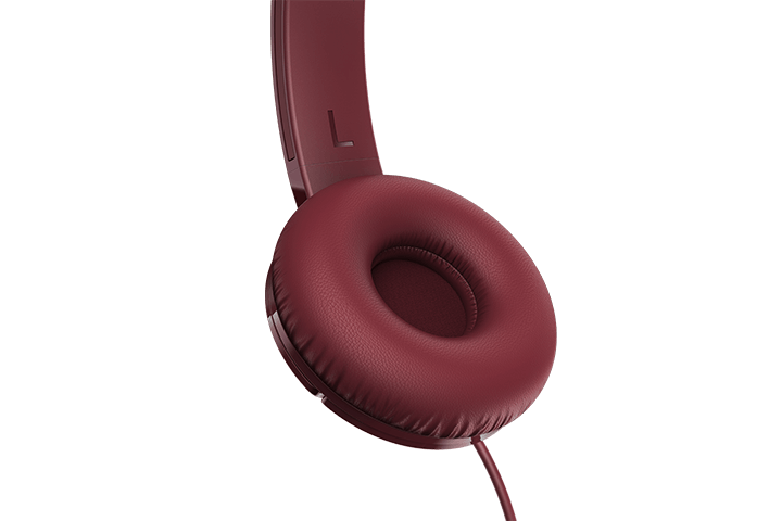 TCL Burgundy Crush On-ear Headphones with Mic - MTRO200RD