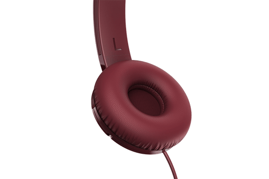 TCL Burgundy Crush On-ear Headphones with Mic - MTRO200RD