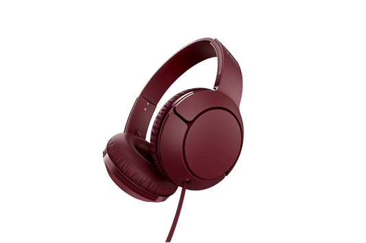 TCL Burgundy Crush On-ear Headphones with Mic - MTRO200RD