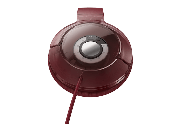 TCL Burgundy Crush On-ear Headphones with Mic - MTRO200RD