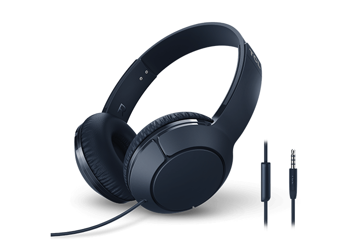 TCL Slate Blue On-ear Headphones with Mic - MTRO200BL