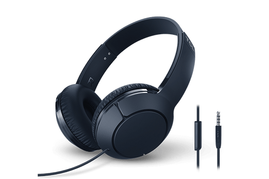 TCL Slate Blue On-ear Headphones with Mic - MTRO200BL