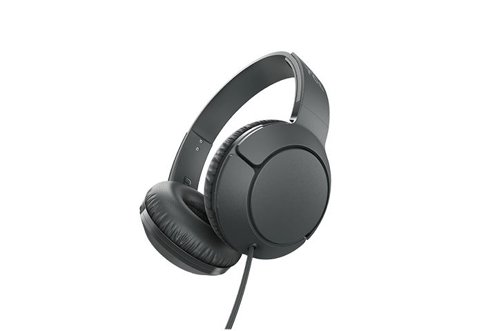 TCL Shadow Black On-ear Headphones with Mic - MTRO200BK