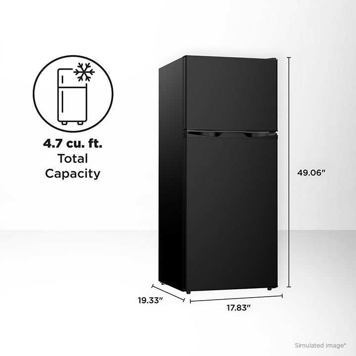 TCL 4.7 Cu.Ft Two Door Mini Refrigerator Silver - TRM47D5AV | TCL