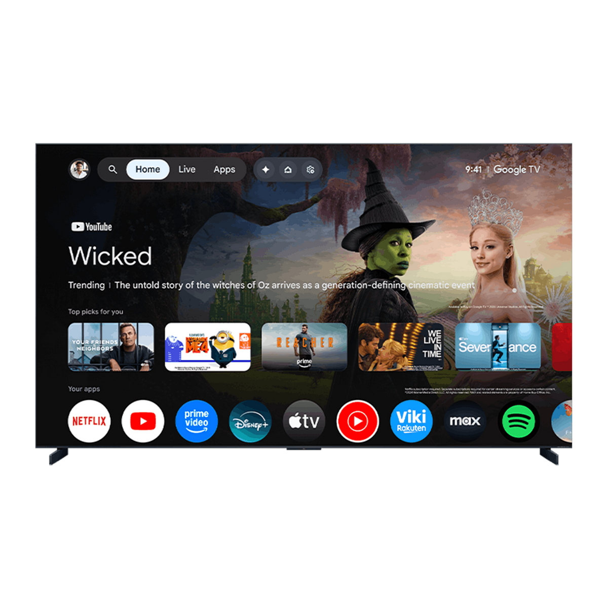 RM9L Series 4K UHD HDR RGB-Mini LED Smart TV with Google TV –