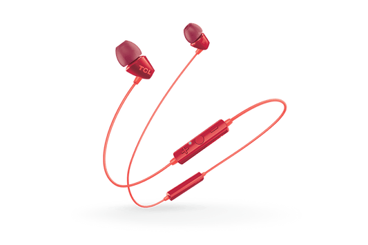 TCL Sunset Orange Wireless In-ear Bluetooth Headphones with Mic - SOCL100BTOR